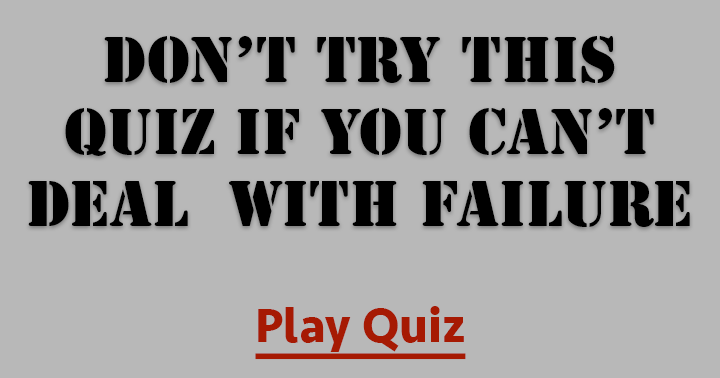 Banner for Are you capable of handling failure?