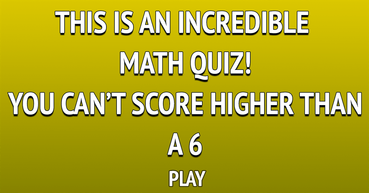 Banner for Incredible Math Quiz
