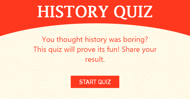 Banner for The quiz will demonstrate the enjoyable side of history.