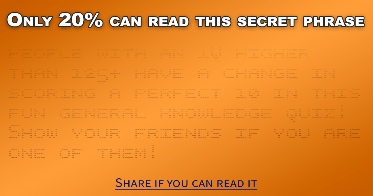 Banner for Are you capable of reading this text?