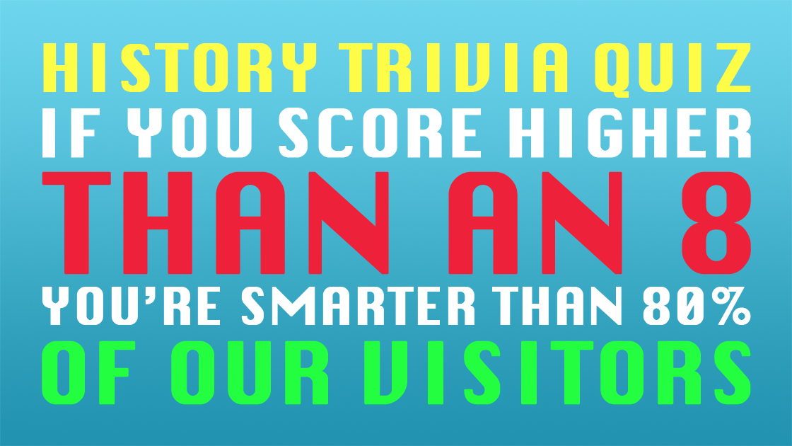 Banner for A quiz on history.