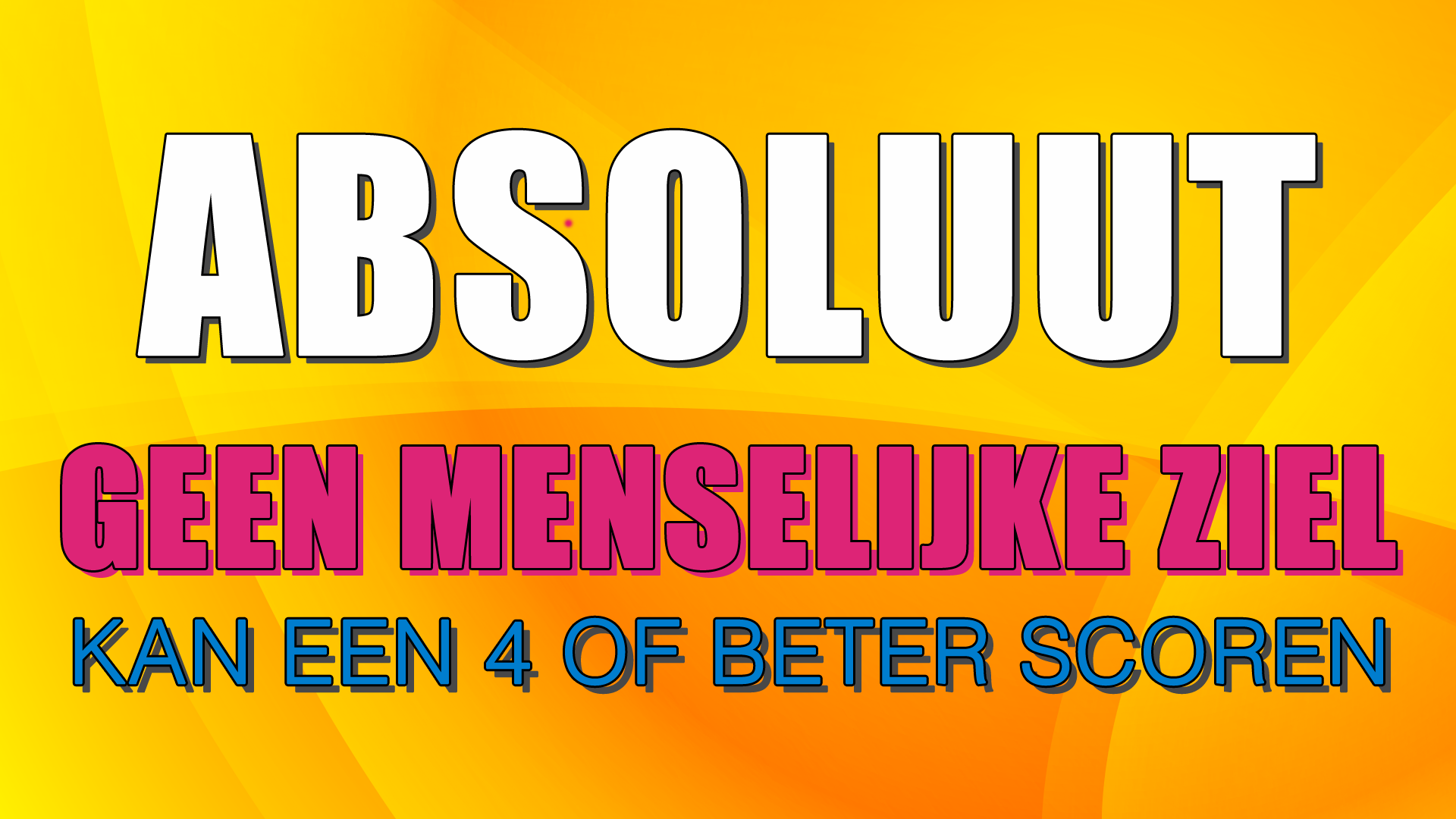 Banner for We bedoelen echt geen menselijke ziel!