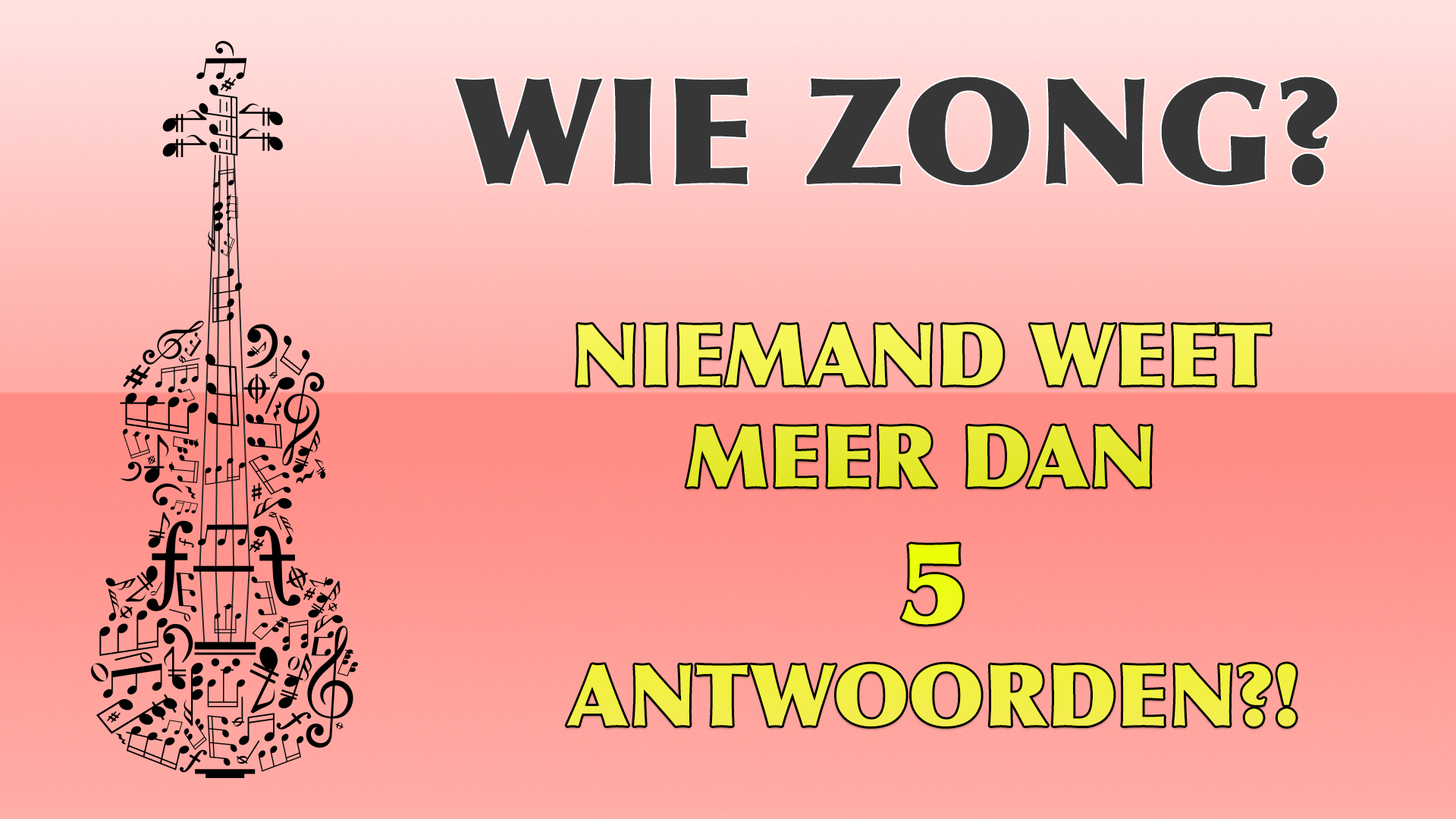 Banner for Wie zong deze liedjes?