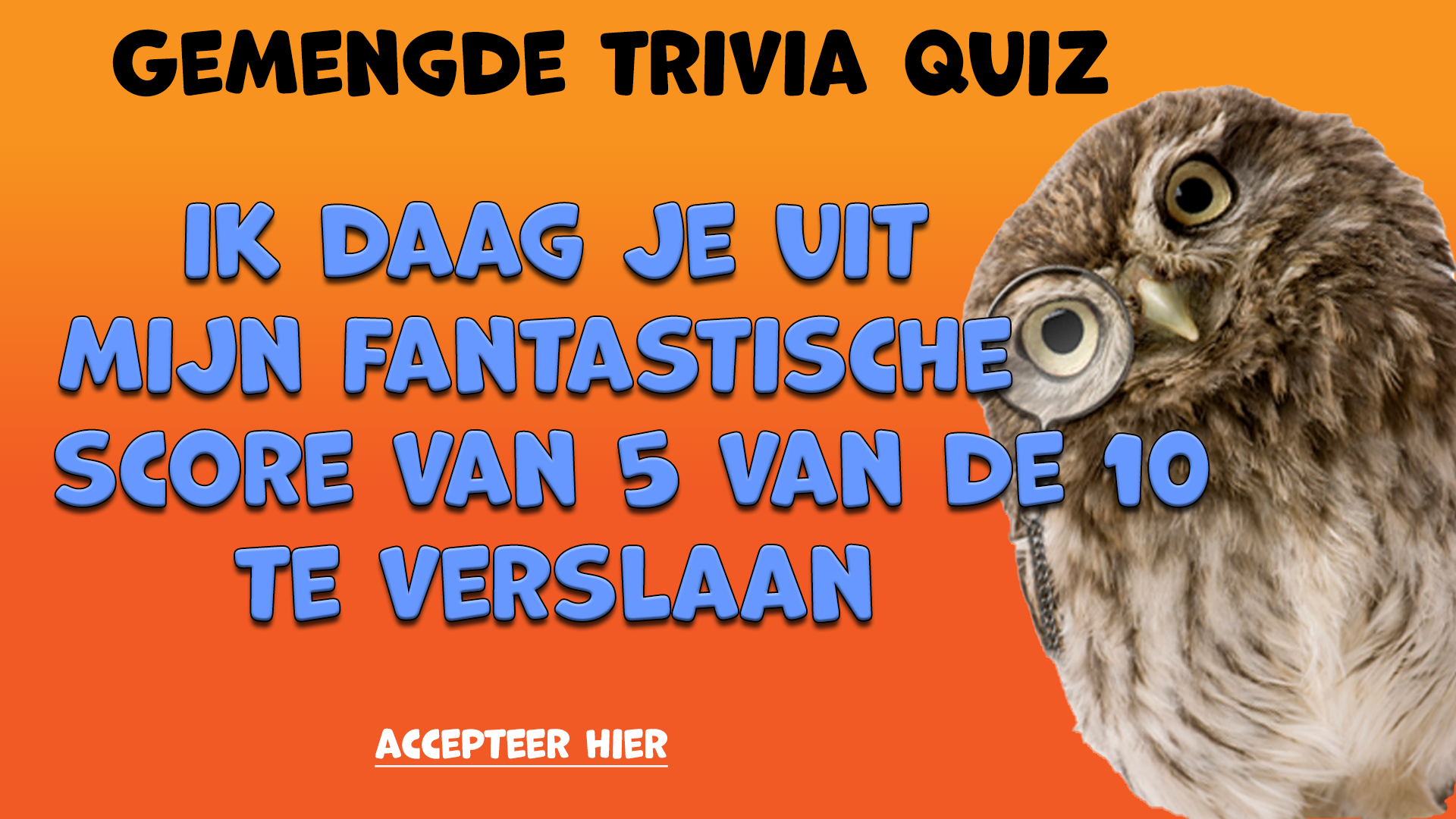 Banner for Trivia met gemengde kennis