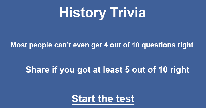 Banner for Answer these 10 challenging questions on history.