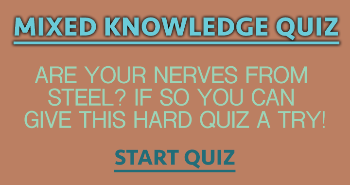 Banner for Take this quiz only if you have the necessary perseverance.