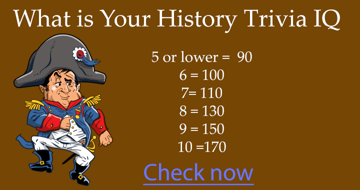 Banner for Test your historical knowledge with this IQ trivia.