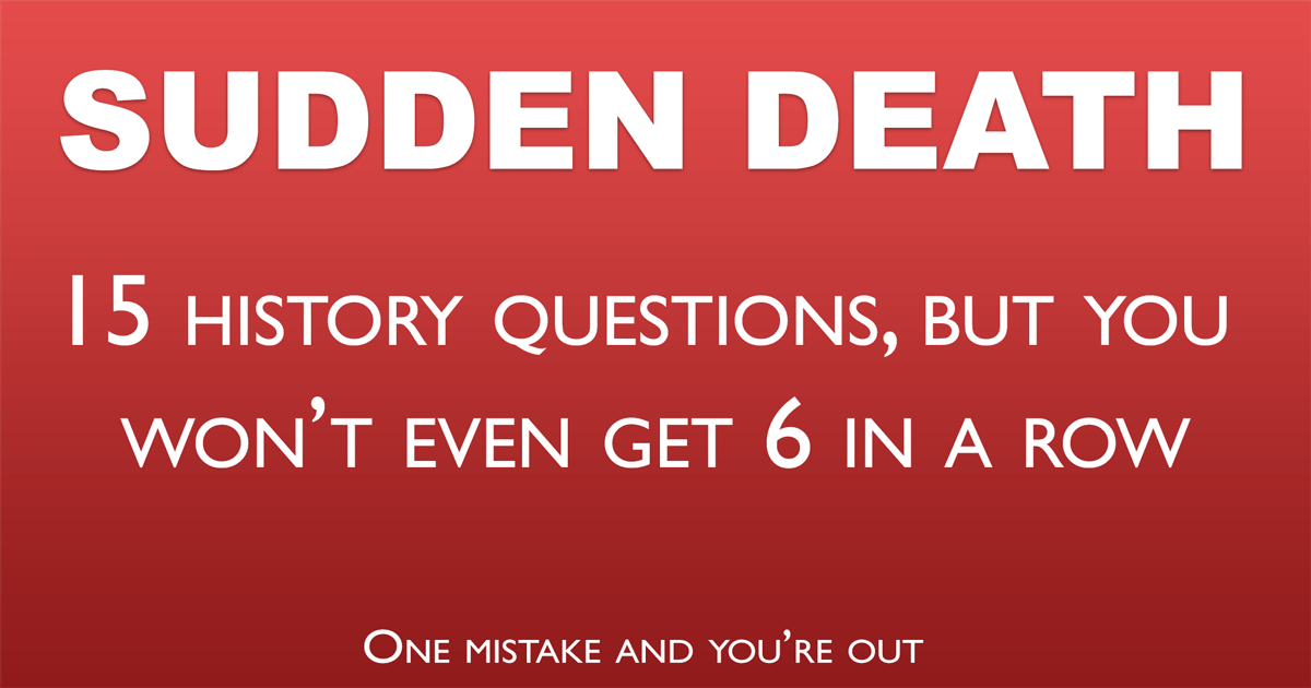 Banner for Historical events quiz.