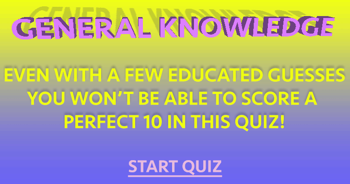 Banner for Quiz on General Knowledge