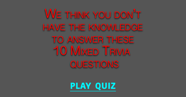 Banner for Quiz of Mixed Trivia