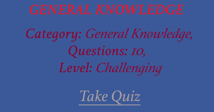 Banner for General Knowledge Quiz