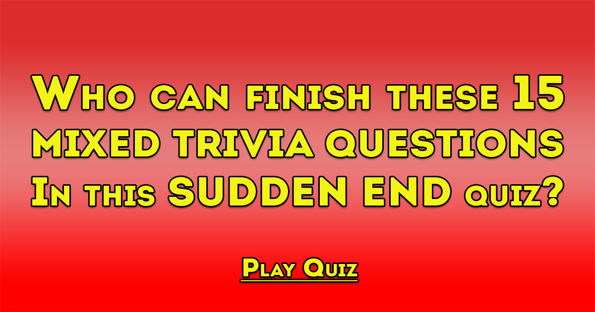Banner for 15 Miscellaneous Trivia Questions