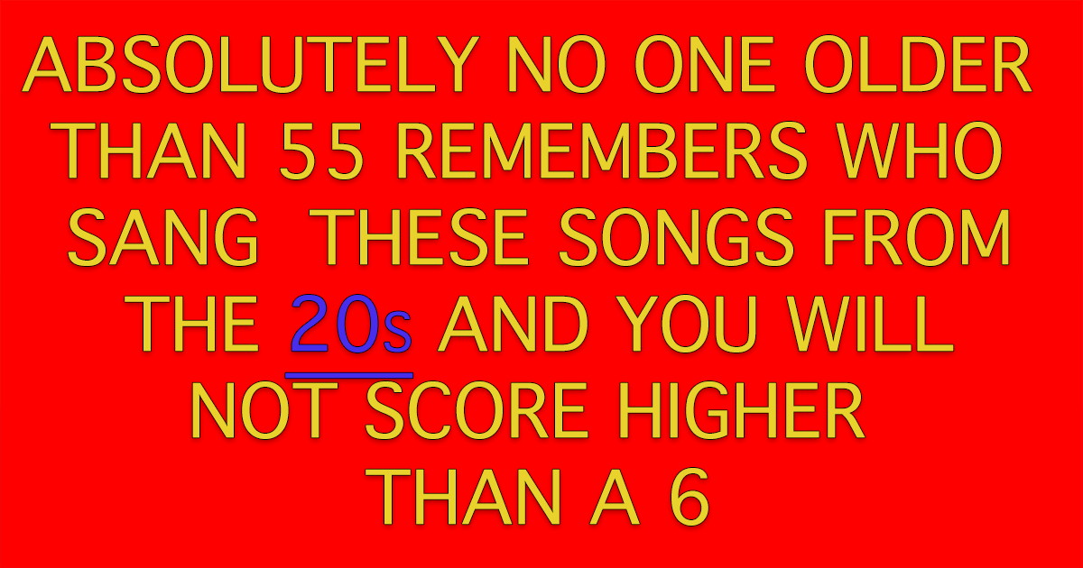 Banner for List the singers of these 1920s songs.