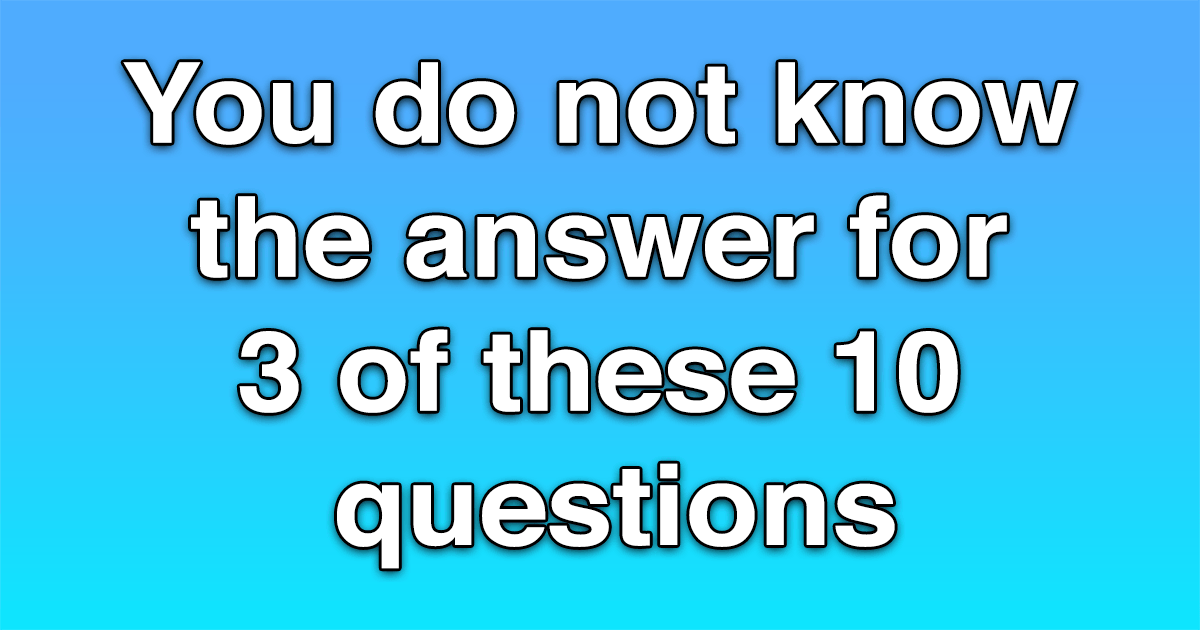 Banner for 10 Assorted Trivia Questions