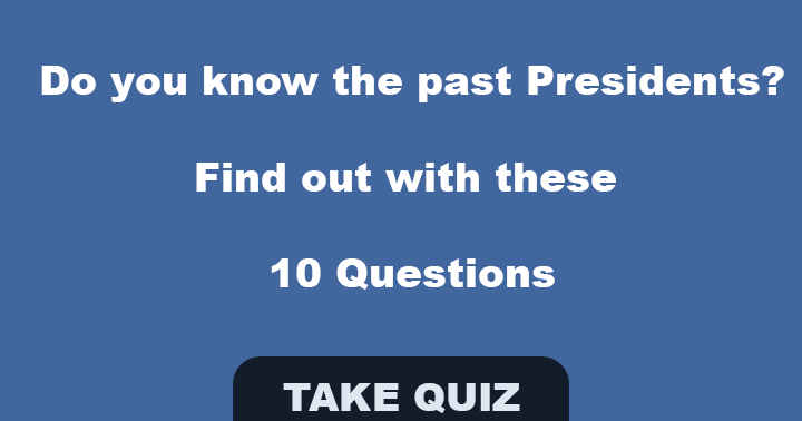 Banner for 10 questions about the history of Presidents