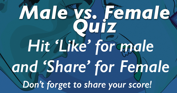Banner for Quiz comparing males and females.