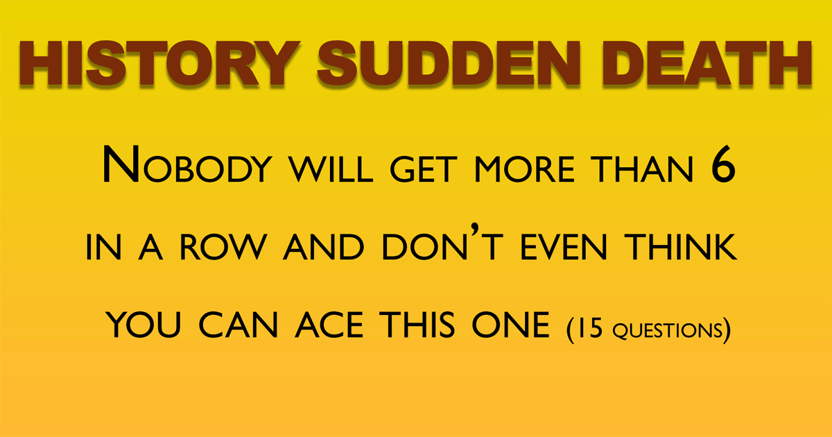 Banner for Quiz on Historical Sudden Deaths