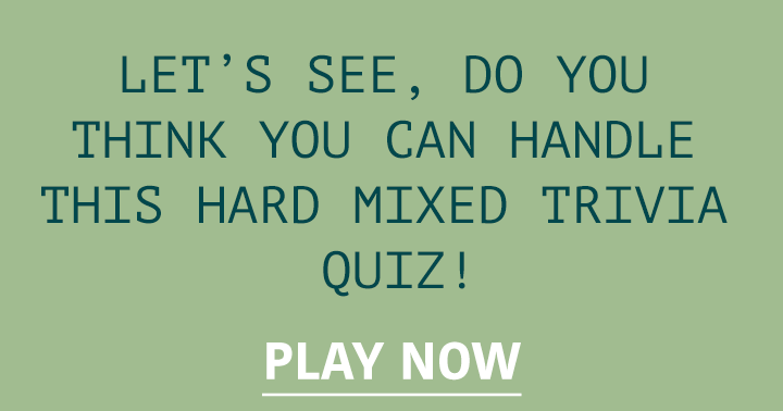 Banner for Challenging Mixed Trivia Quiz