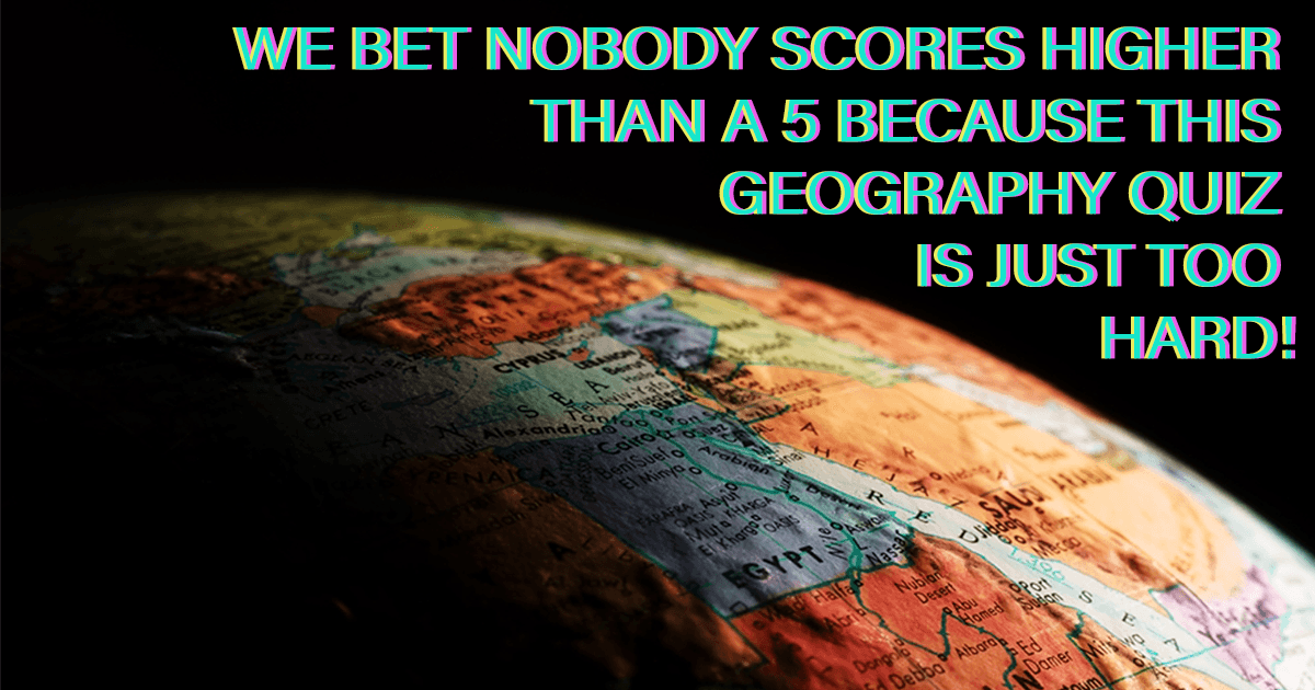 Banner for Geography Quiz that will test your knowledge.