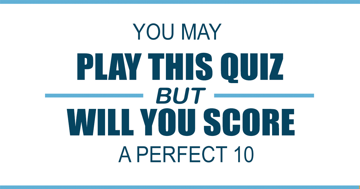 Banner for There is no way you will achieve a perfect 10. It's out of the question!