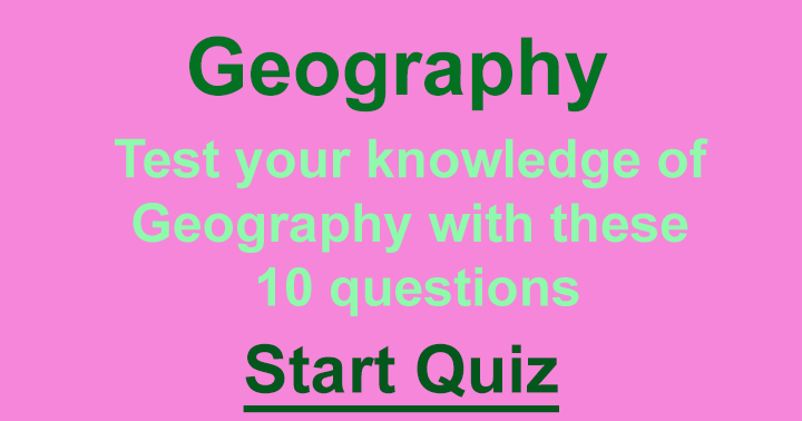 Banner for Quiz on Geography