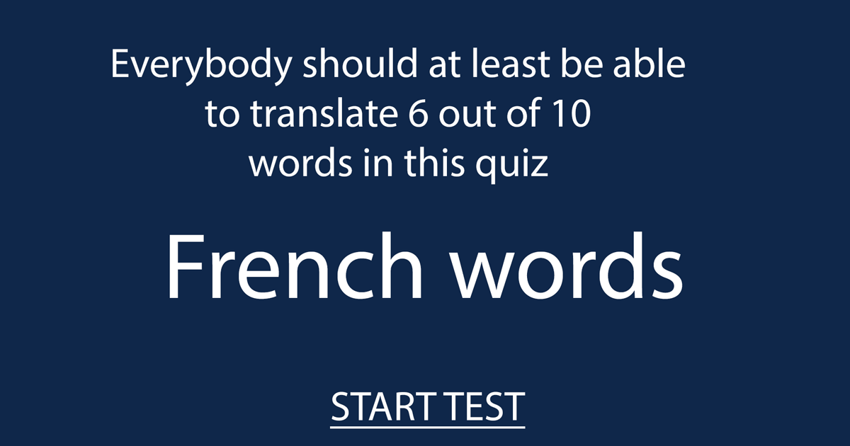 Banner for Can you describe your level of proficiency in French?