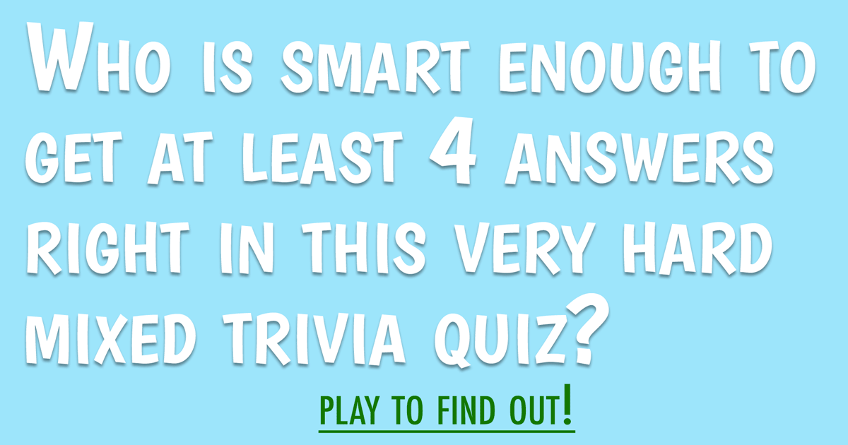 Banner for Hard Mixed Trivia Quiz (2019)