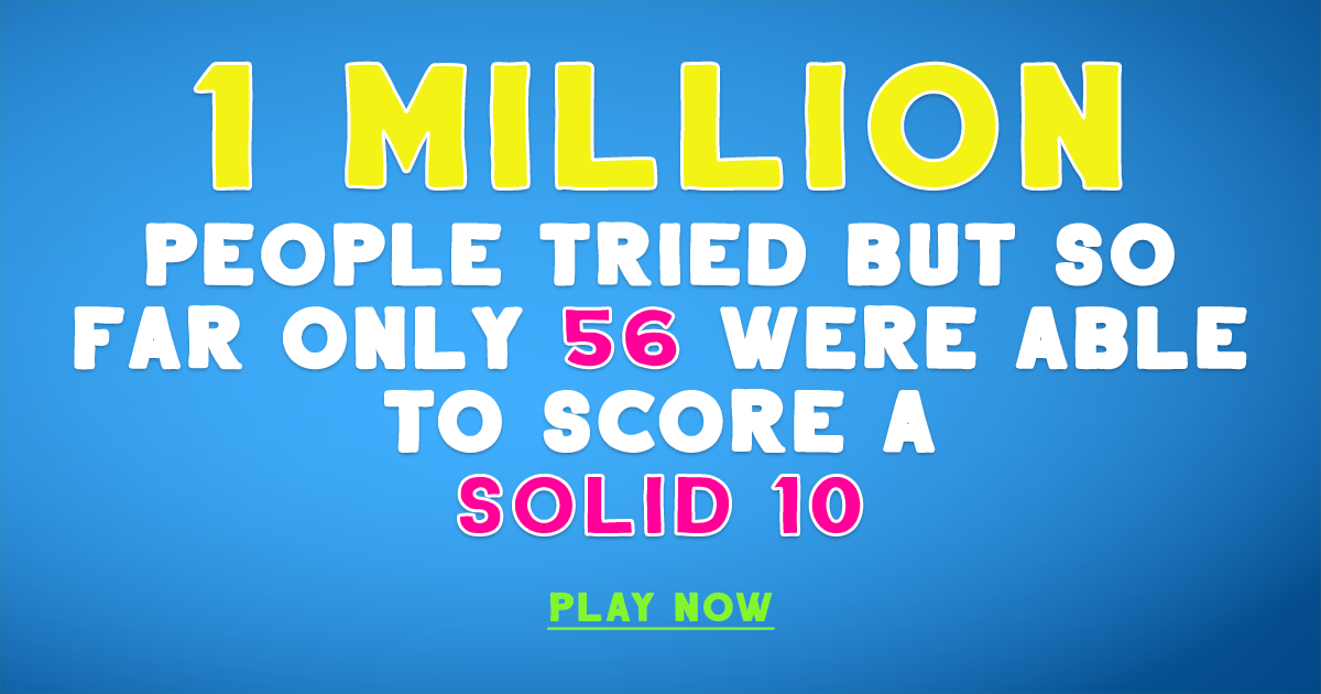 Banner for 1 million people have taken this quiz.