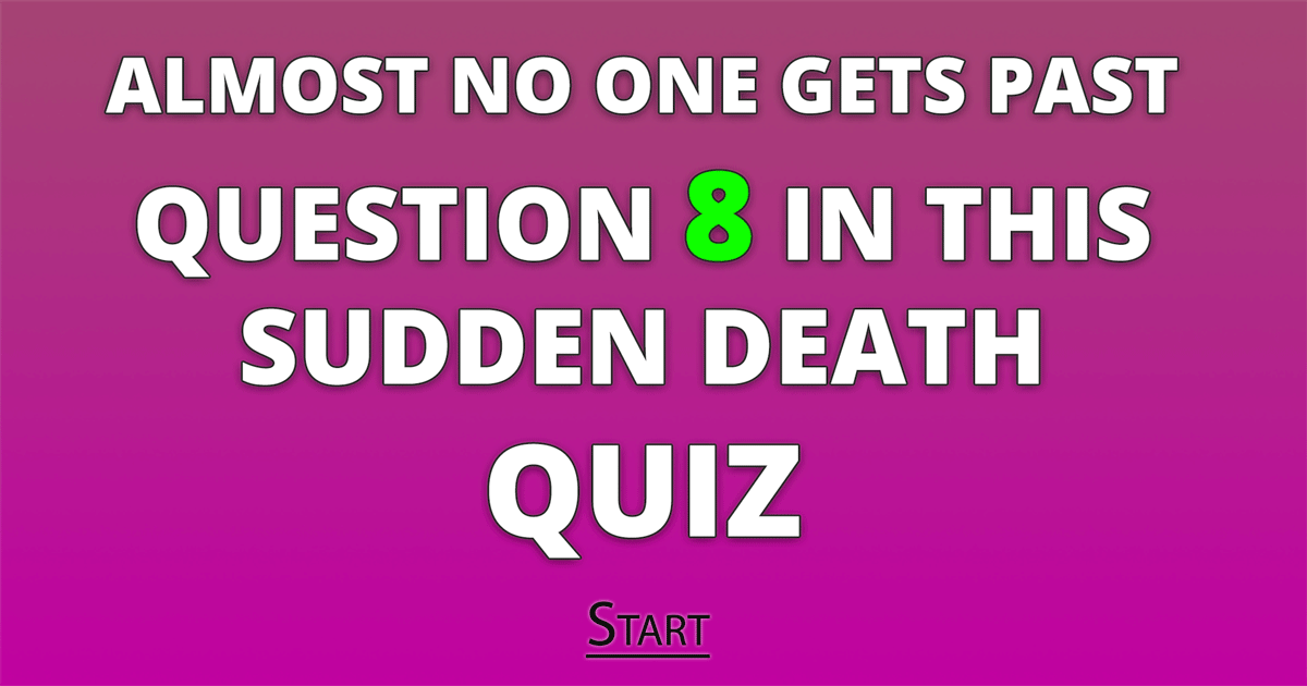 Banner for Are you brave enough to attempt this Sudden Death quiz?