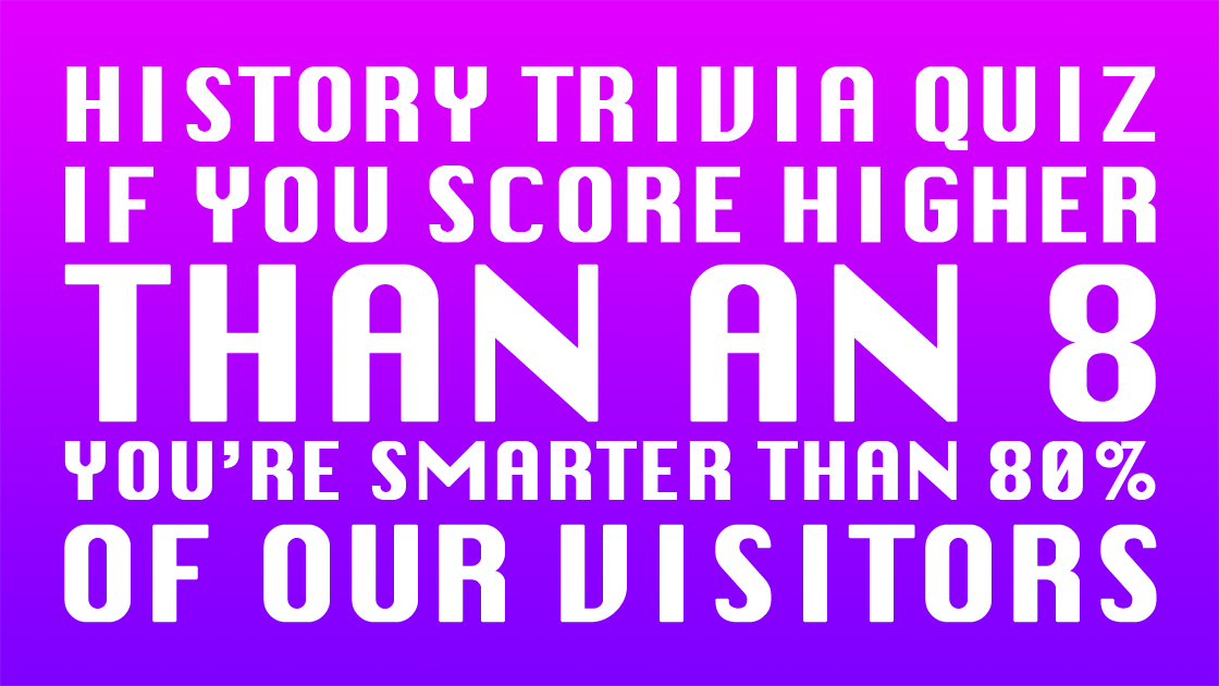 Banner for Concerning the history quiz