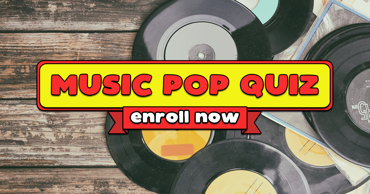 Banner for Pop Music Quiz.