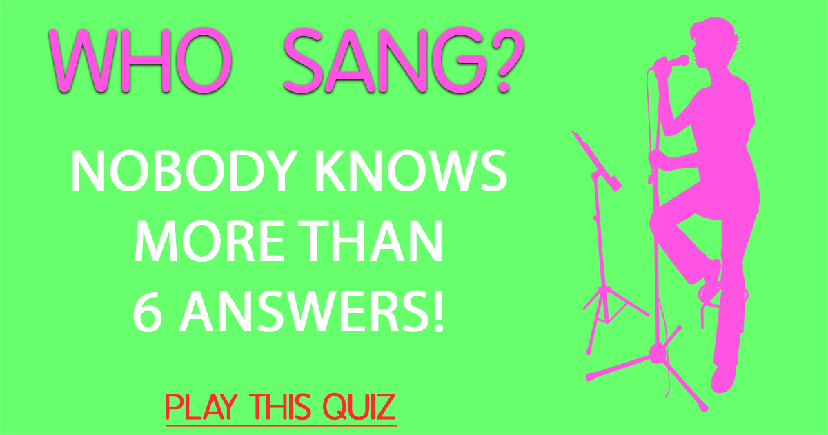 Banner for Do you know who sings these songs?