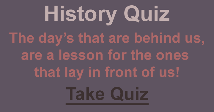 Banner for Historical Trivia Test