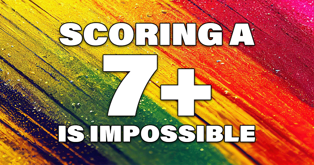 Banner for Try aiming for a score above 8.