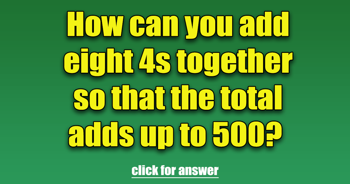 Banner for Do you know the solution?