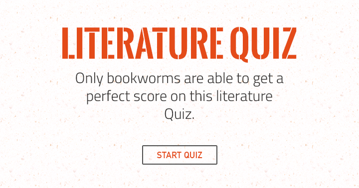 Banner for Only bookworms will score high at this literature quiz
