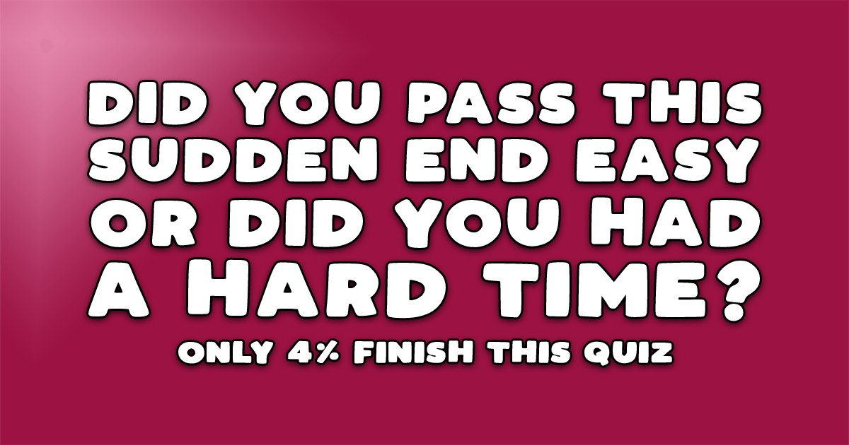 Banner for Sudden End Trivia Quiz