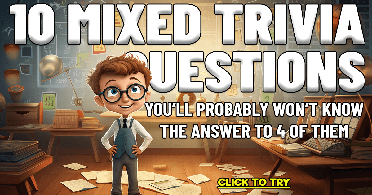 Banner for 10 Mixed Trivia Questions