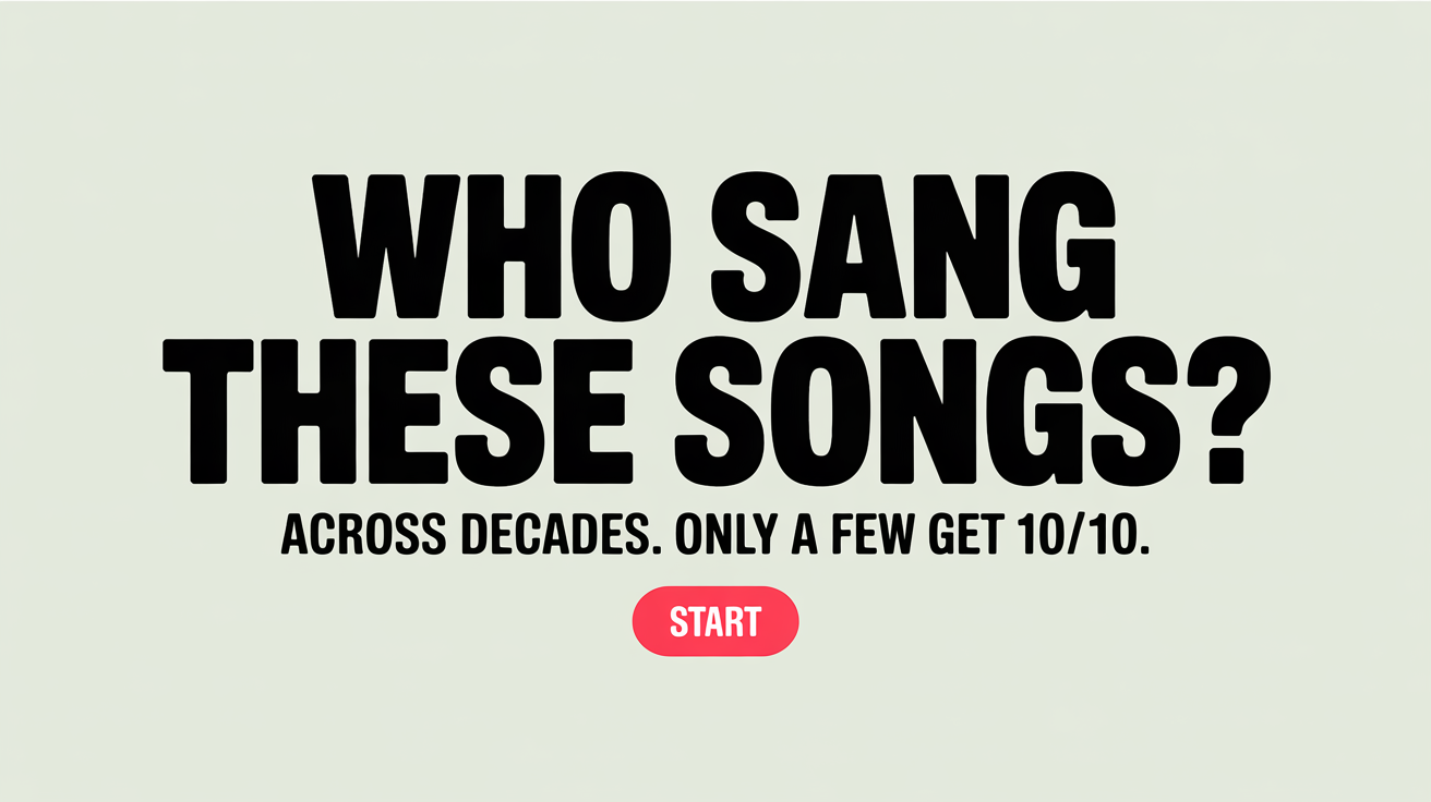 Banner for Who sang these songs?