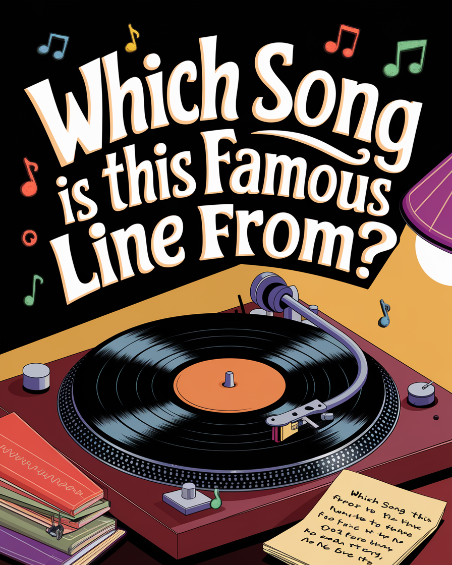 Banner for Which Song Is This Famous Line From?