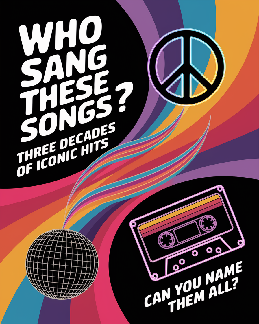 Banner for Who Sang These Songs From The 60s, 70s & 80s?