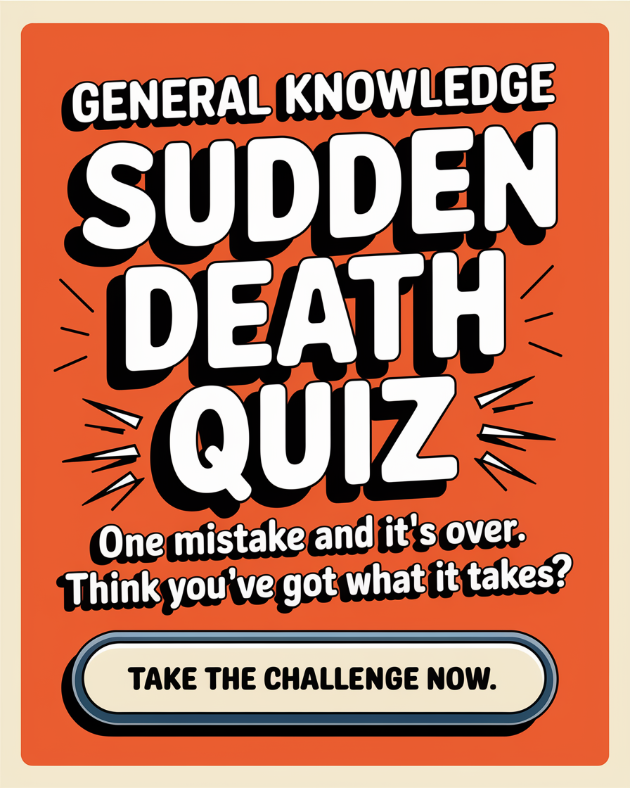 Banner for General Knowledge Sudden Death Quiz
