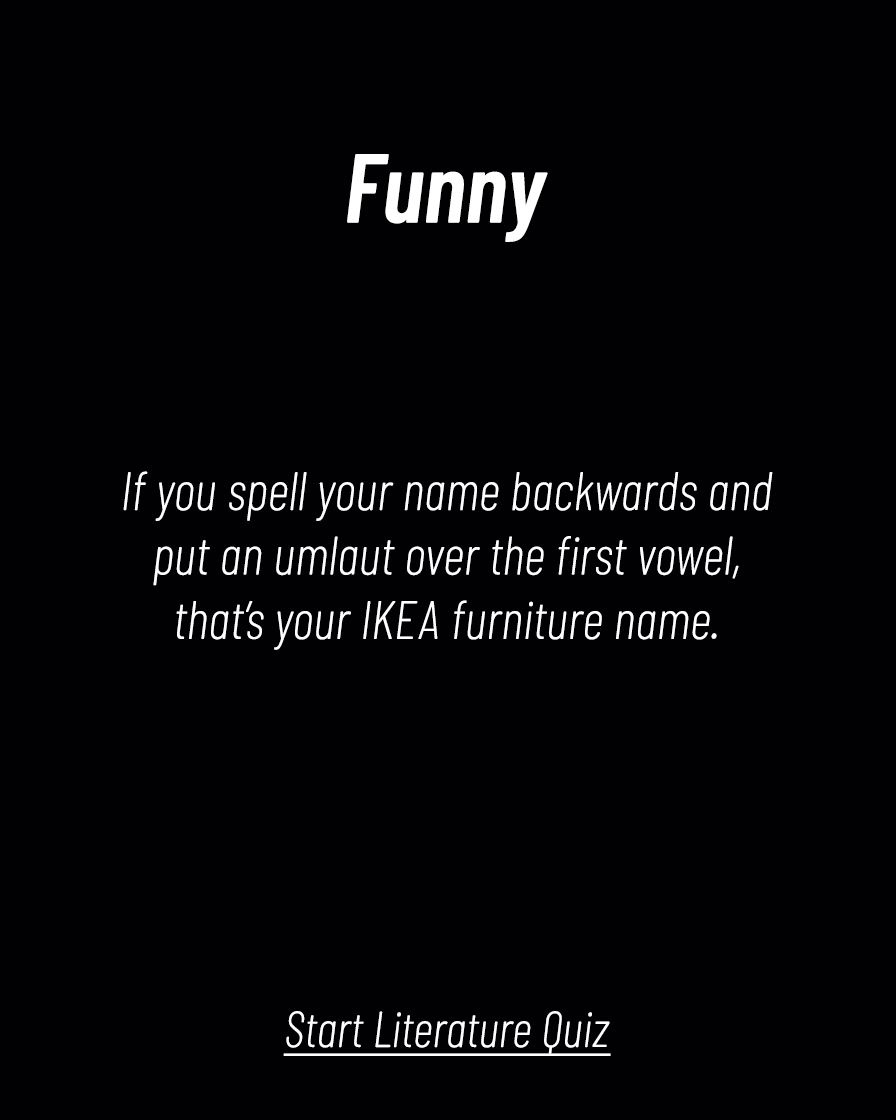 Banner for Literature Quiz