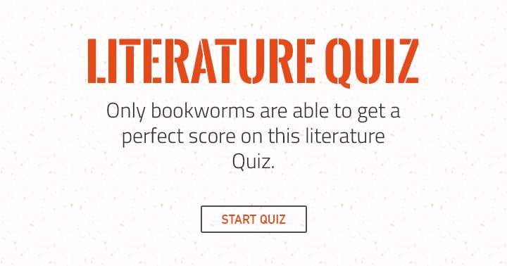 Banner for Only bookworms will score high at this literature quiz