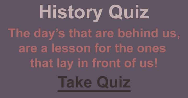 Banner for History Quiz