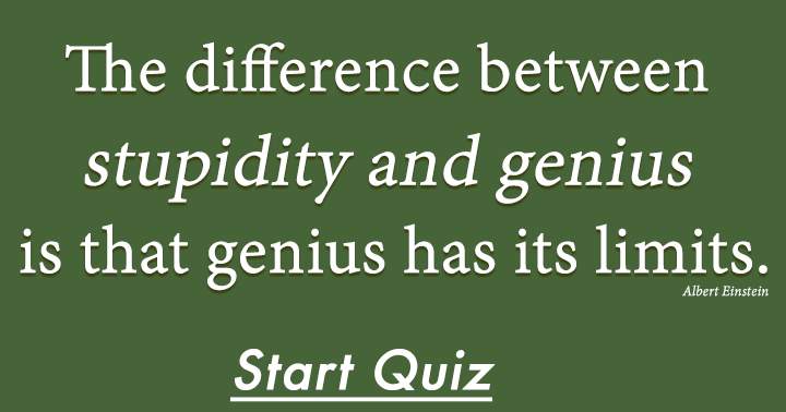 Are you a genius?