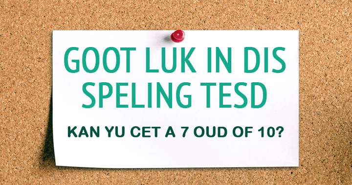 Banner for Testing spelling.