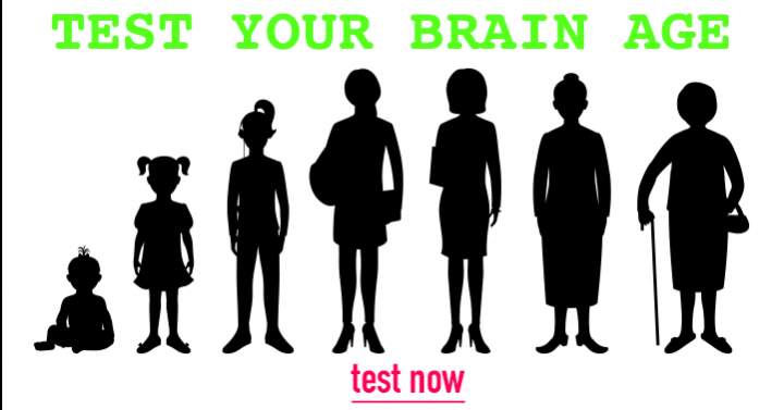 Banner for Test your brain to find out its age.