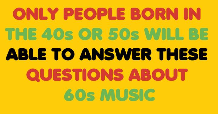 Banner for A quiz on popular music from the 1960s.