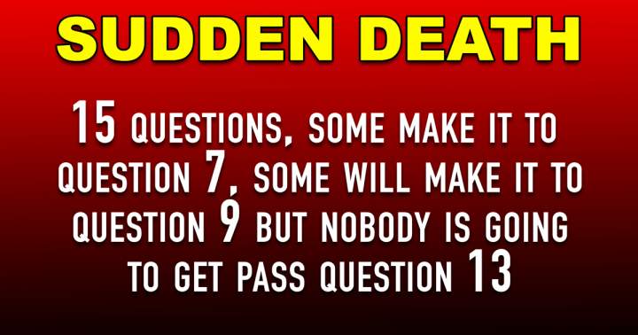 Banner for Improbable Event: Sudden Death Quiz